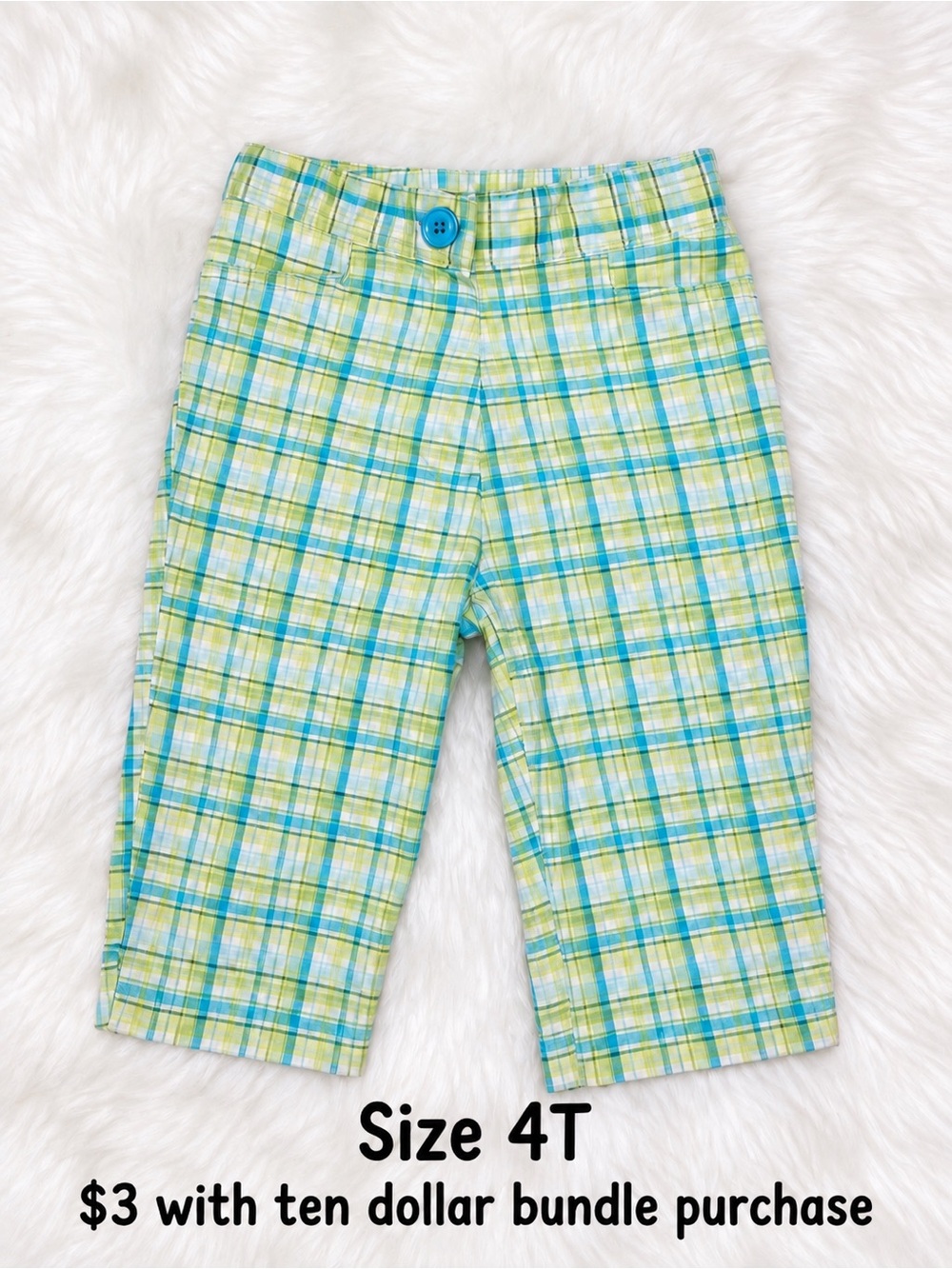 TKS Basics 4T Plaid Pants